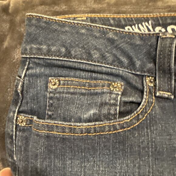 DKNY Soho Jean Womens Mid Rise Bootcut Stretch Blue Jeans Size 14 - Picture 6 of 14